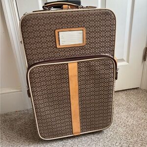 Coach Brown Patterned Travel Bag